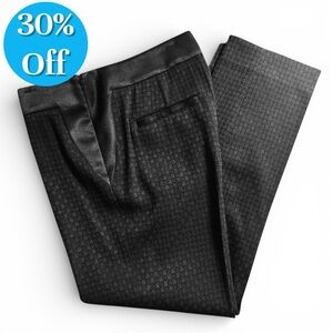 ❄️ Banana Republic Jacquard Ankle Pants. Black. Size 6.  Style 723154